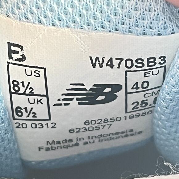 New Balance 470V3 Silver Blue Athletic Running Shoes W470SB3 Women's Size 8.5 - Picture 10 of 11